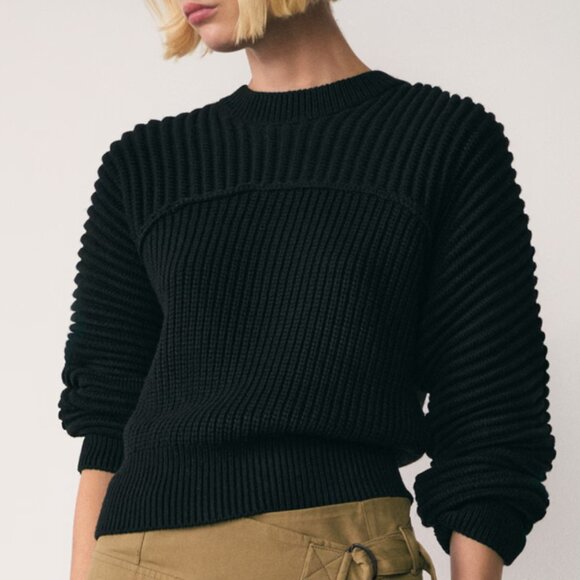 Mango Sweaters - Mango Puff-sleeve Knitted Sweater S
